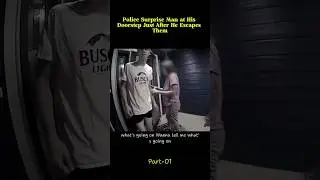 Police Surprise Man at His Doorstep Just After He Escapes Them, Part - 01 #usa #shorts #bodycam