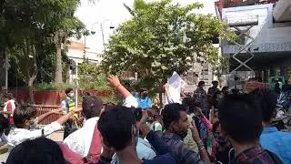 Students protest for fair result #csjmuniversity #kanpur