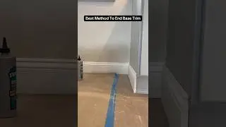 BEST Method to End Base Trim at an End Condition #contractor #molding #carpentry #trim