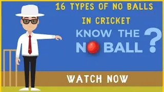 No Ball Rule || 16 Types of No balls in Cricket || International || Cricket || ICC # Cricket Rules