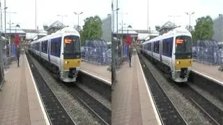 Panasonic HC X900M plus VW CLT2 lens Side by Side 3D Test - Trains at Aylesbury Station 3-5-2017