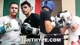 CANELO SPARS RYAN GARCIA; GIVING HIM TIPS TO 