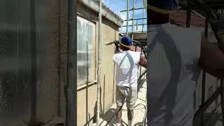 Rendering Roughcasting with Licata lime render system 