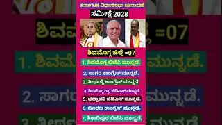 2028 ಕ್ಕೆ ಶಿವಮೊಗ್ಗ ಜಿಲ್ಲೆಯಲ್ಲಿ ಯಾವ ಪಕ್ಷ ಮುನ್ನಡೆ.? ಕಮೆಂಟ್ ಮಾಡಿ #shortsvideos #ವಿಜಯೇಂದ್ರ#ಬಂಗಾರಪ್ಪ#