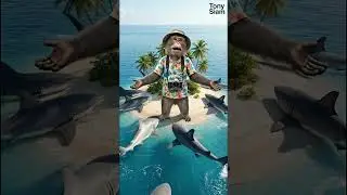 Trapped With Sharks Still Chill #ai