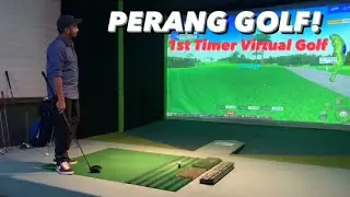 Perang Golf! : Akhirnya coba virtual golf!, Tee Up Vision, Kelapa Gading, Jakarta
