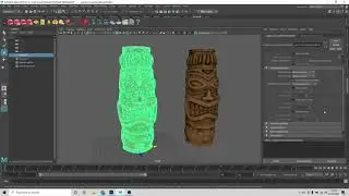 Polygon Cruncher for Maya: decimate a Tiki head mesh