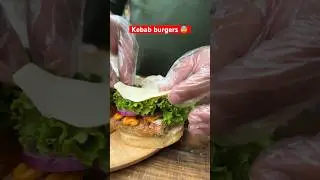 Kebab burger #burgerrecipe #burgerking #burgerlovers #burgers #kebab #easyrecipes #vadapavlove