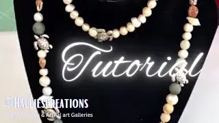 Beachy Vibes Freash Water Pearl Bracelet Design: Natural Stone Jewelry Trutorial with Hallie 🩵