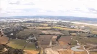 Paramotor flight, over QE2 bridge, Dartford crossing. ( Extended version)