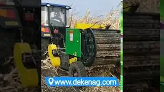 China dry corn straw cutting and baling machine