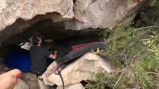 There Will Be Blood V5 (Offwidth) Joshua Tree Bouldering