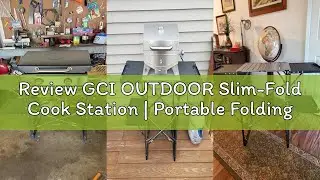 Review GCI OUTDOOR Slim-Fold Cook Station | Portable Folding Kitchen Table with a Heat Resistant Tab