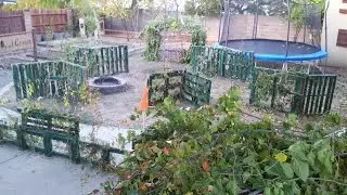 Epic Nerf gun battlefield in the backyard