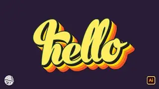 Retro Text Effect in Adobe Illustrator | Custom Typography