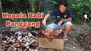 Lauk Malam Kepala Babi Panggang Berempah,Minum Calamansi Sirap,Chef Borneo.