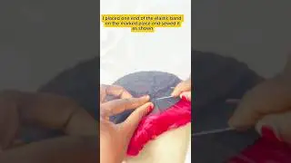 How to sew an elastic band on a pixie cut wig