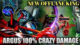 NEW OFFLANE KING | ARGUS 100% CRAZY DAMAGE | BEST BUILD ARGUS 2021 | MOBILE LEGENDS