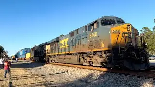 CSX ES40DC 5440 Leads I137-06 at Folkston Winterwatch 2024