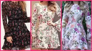Chiffon Floral skater dresses Ideas //skater dresses that are trending now a days #skaterDress2020