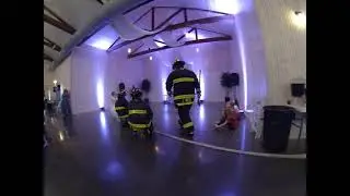 Shields/Stalcup Wedding 2021 removing of the garter....Fireman Style!
