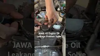 JAWA42 Engine Oil Leakage Problem Solve #jawa42 #mechanic#shortvideo #shortsfeed #video#viralvideo