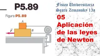 Aplicación de las leyes de Newton - P5.89 Física Universitaria Sears Zemansky 13a