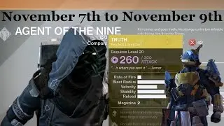 Destiny - Xur Agent of the Nine Location - November 7th to November 9th