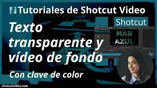 Texto transparente en #shotcut