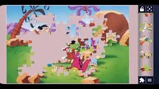 The Flintstones scene featuring the Flintstone family having a 🧺//Mind Fresh Puzzle palace 🧩//