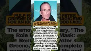 Peter Greene, 'Pulp Fiction' Star, Dies at Age 60 😥 #PeterGreene