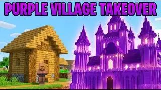 Easy Minecraft For beginners..Turn villagers builds into custom color Purple builds.Village takeover
