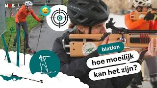 SCHIETEN, STRAF & ROLSKI&Euml;N: vallen & opstaan met BIATLON 😅🩹 | Hoe moeilijk kan het zijn? | NOS Sport