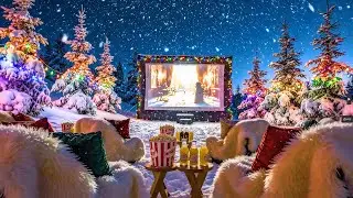 🎁 Magical Christmas Songs Market Train Ride ❄️ Snowy Village, Cozy Winter River, Festive Ambience
