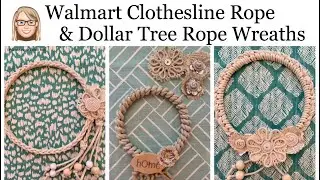 Walmart Clothesline Rope and Dollar Tree Rope Wreaths