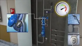 Pressure reducing valve regulating function in residential building