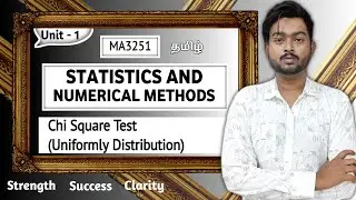Chi square Test Uniformly Distribution in Tamil Statistics and Numerical Methods in Tamil