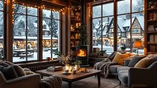 Ambient Jazz Music for Coffee Shop ☕️❄️ Soft Winter Jazz Music for Relaxation, Working, & Study