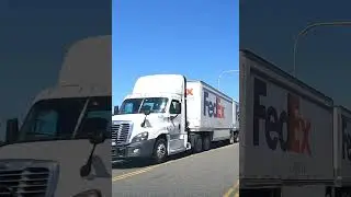 FedEx pup trailer truck #FedEx ground #FedEx double trailer truck FedEx semi trailer