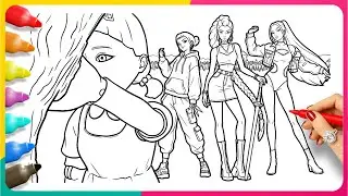 Охотники на демонов из K-POP присоединяются к священной игре - Увлекательная раскраска - Новые ра...