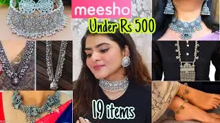 MEESHO OXIDISED JEWELLERY HAUL under Rs 500 |DESIGNER Earring/Sets/Rings/Jhumkas | MEESHO HAUL |