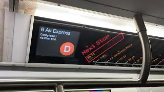 NYC Subway: R160B Siemens (D) Action + Ride in Brooklyn 