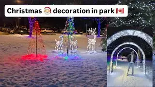 Exploring Christmas 🎅🎄 decoration in park || Daily Life Vlog