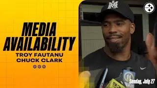 Troy Fautanu, Chuck Clark Media Availability (July 27) | Pittsburgh Steelers