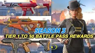Season 3 Tier 1 To 50 All Battle pass Rewards Cod mobile 2024 |Codm Season 3 All Battle pass Rewards