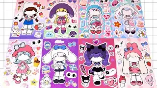KUROMI REAL LIFE STICKER BOOK MAKEOVER 💜✨ | FUN ACTIVITY WITH KUROMI, MY MELODY & HELLO KITTY!