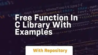 free function in c library with examples