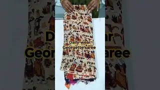 kalankari daily wear Georgette saree # each saree 350/-+Shipping charges # whatsup 7569487690