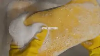 🫧🧽ASMR: Antiseptic and pine disinfectant on 2 teardrop sponges and 2 car sponges: full video🧽🫧