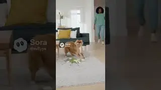 Is the cat giving a calm narrator voice while chaos unfolds? 🎭 #animals #funny